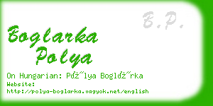 boglarka polya business card